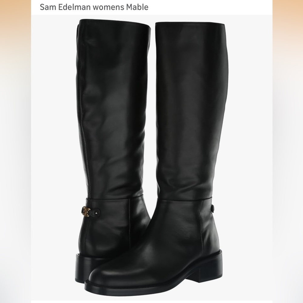 Sam Edelman Black Mable Boots Wide Calf - Size 10
